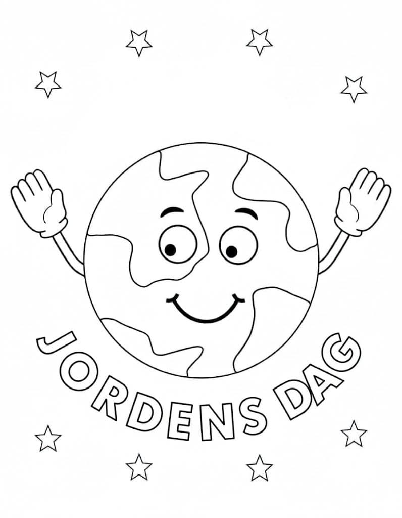 Gratulerer med Jordens dag 22. april fargelegging