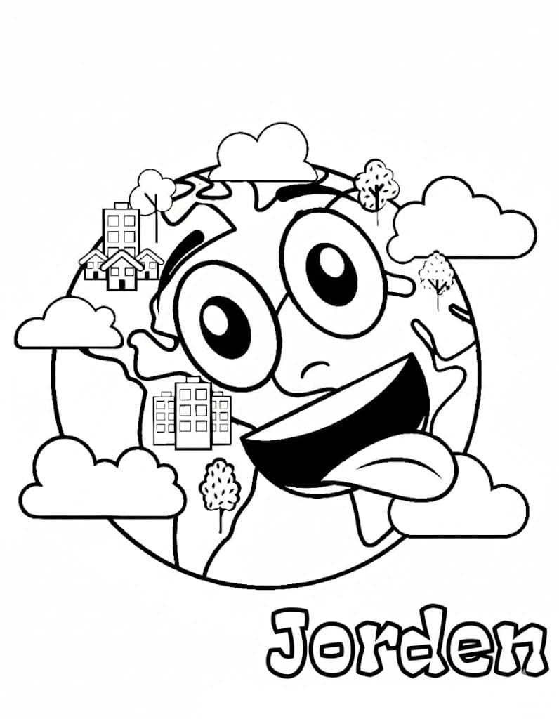 Gratulerer med jordens dag gratis fargelegging