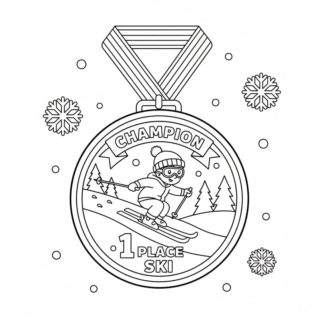 Gullmedalje i ski fargelegging