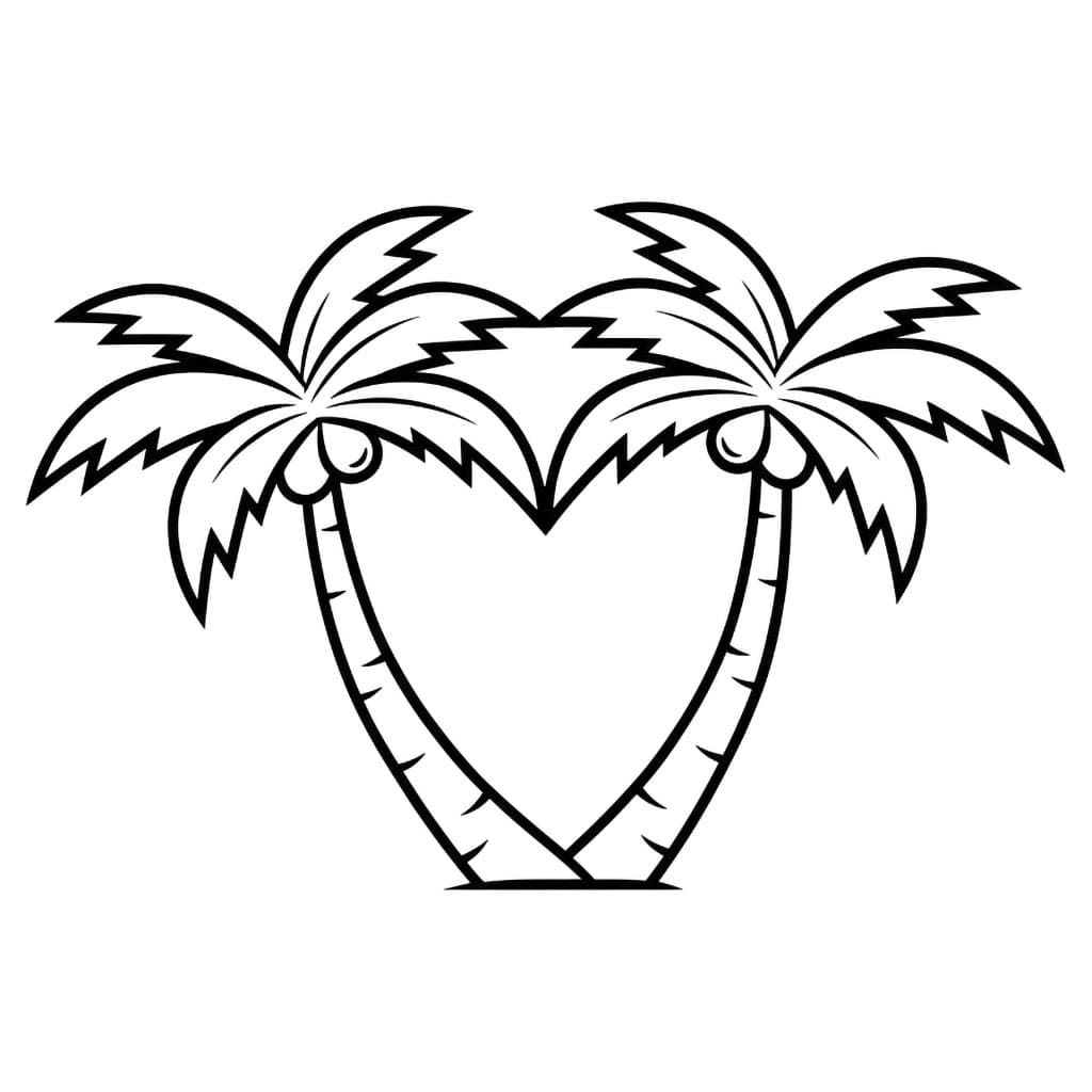 Hjerteformet palmetre fargelegging