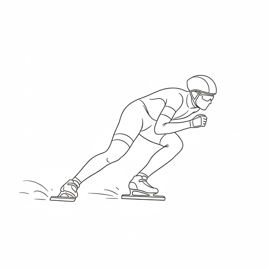 Hurtigløp på skøyter fargelegging