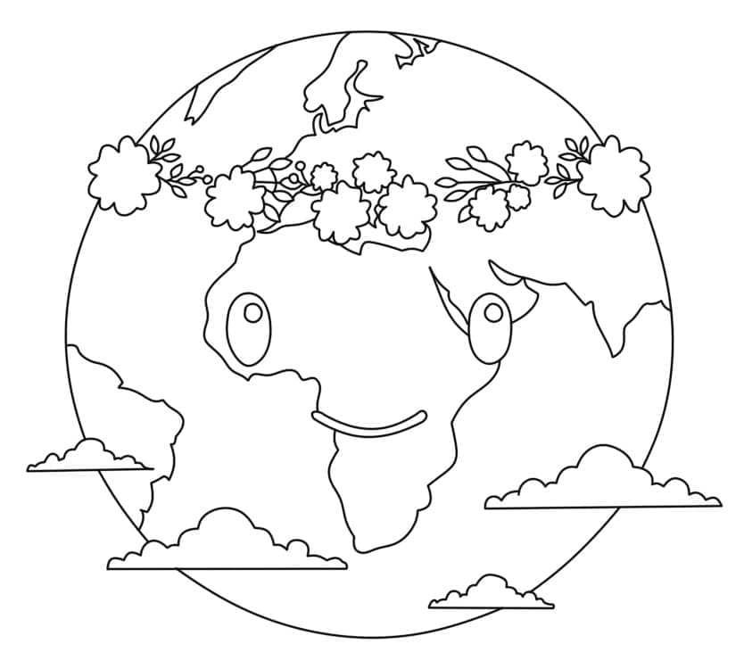 Jordens dag 22. april fargelegging