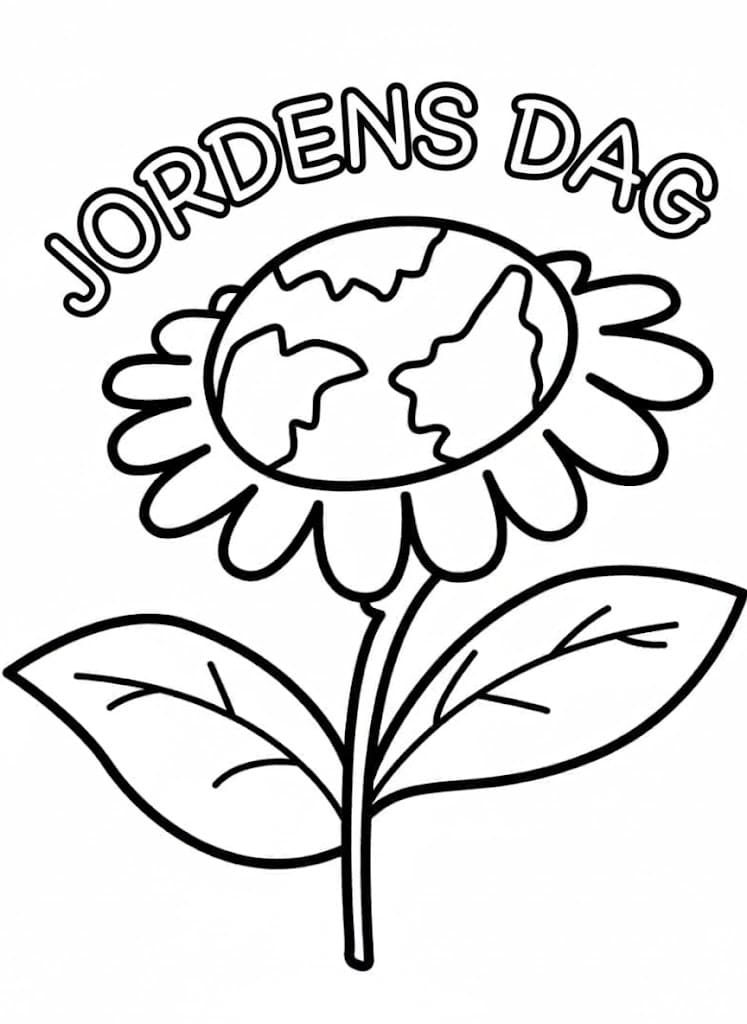 Jordens dag blomst fargelegging