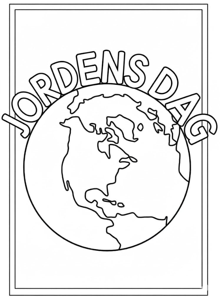 Jordens dag gratis for barn fargelegging