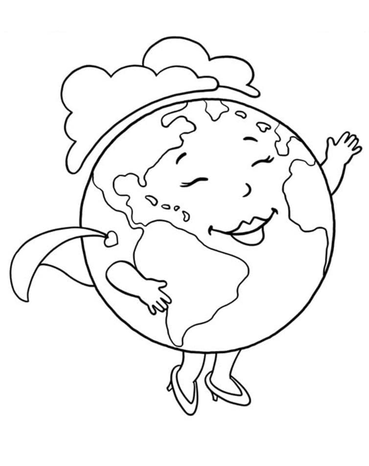 Jordens dag kjære jord fargelegging