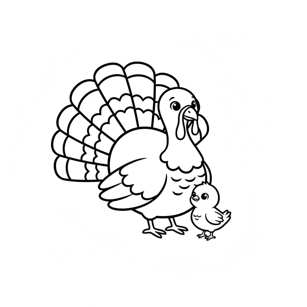 Kalkun med kylling fargelegging