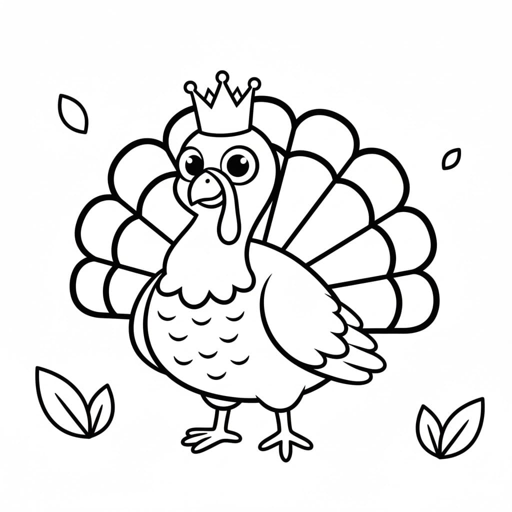 Kalkunprinsesse fargelegging