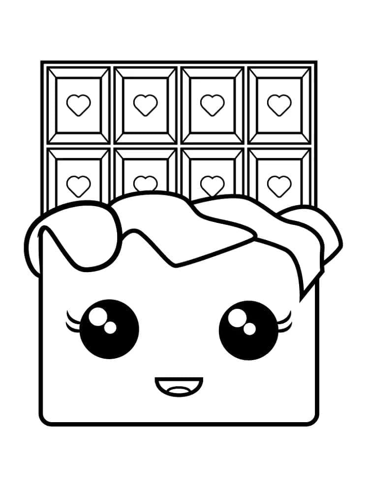 Kawaii sjokoladebar fargelegging