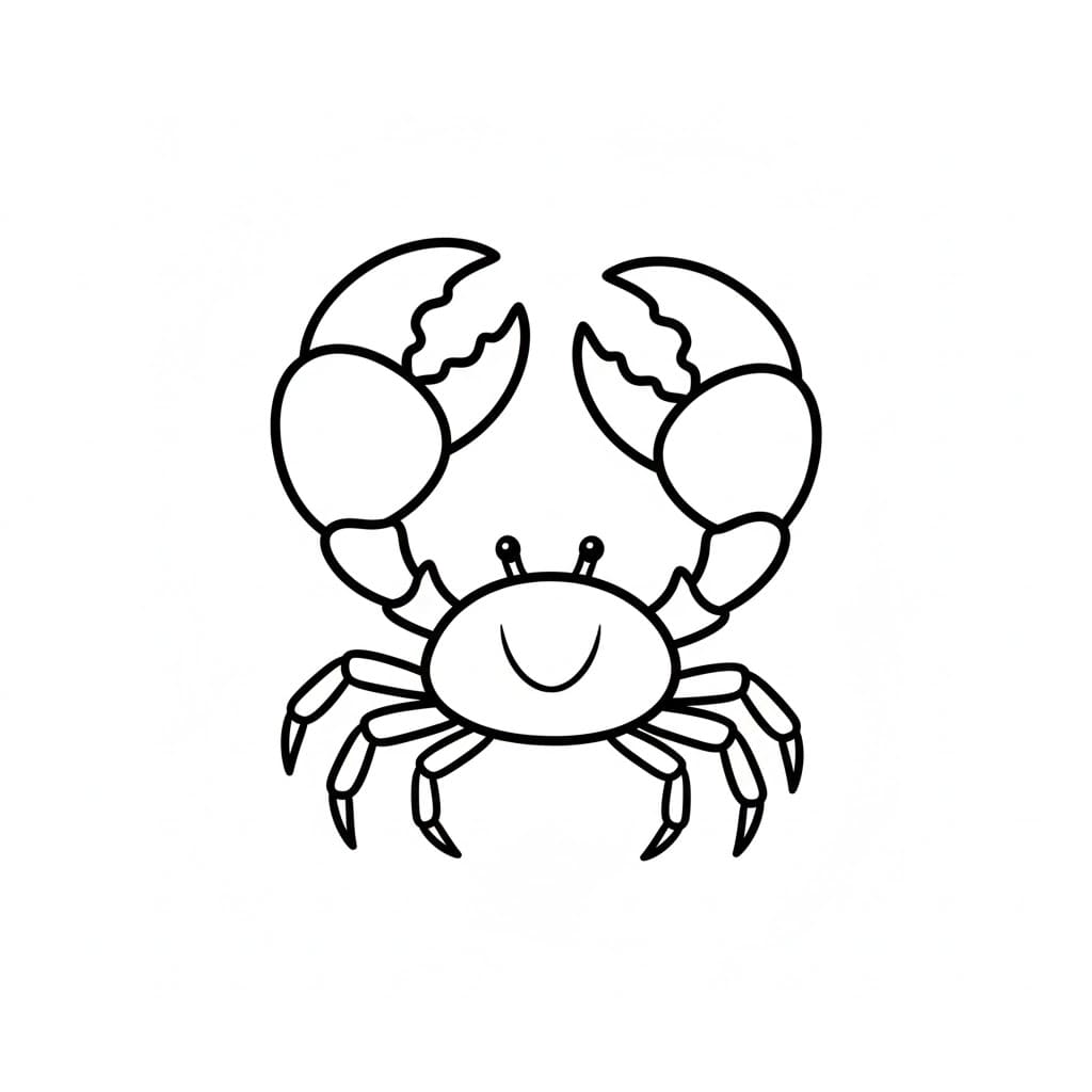 Krabbe med store klør fargelegging