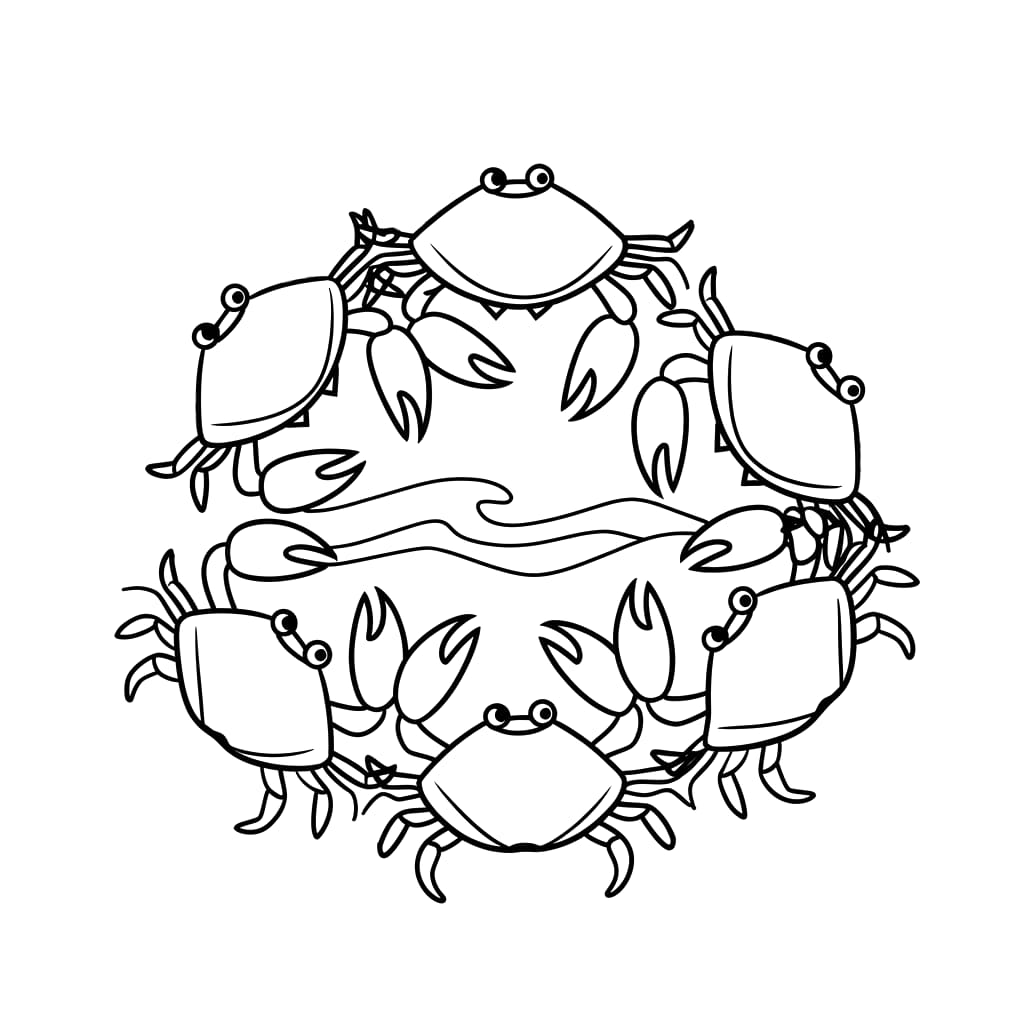 Krabbene fargelegging