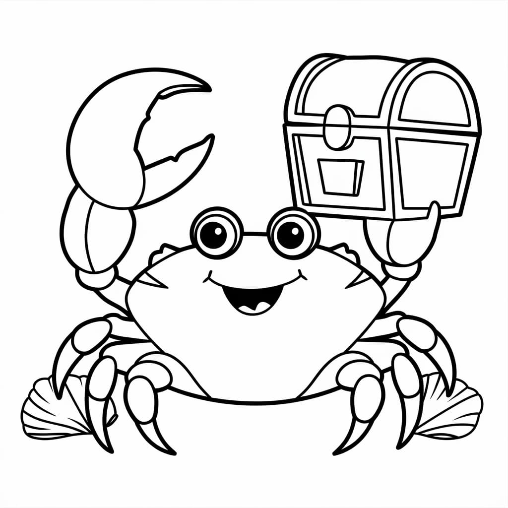 Krabber og bokser fargelegging