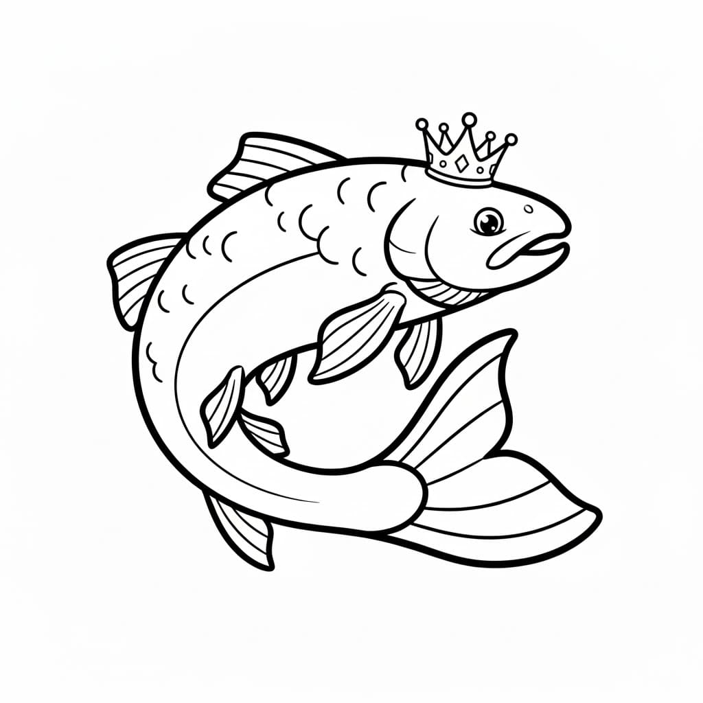 Kronet laks fargelegging