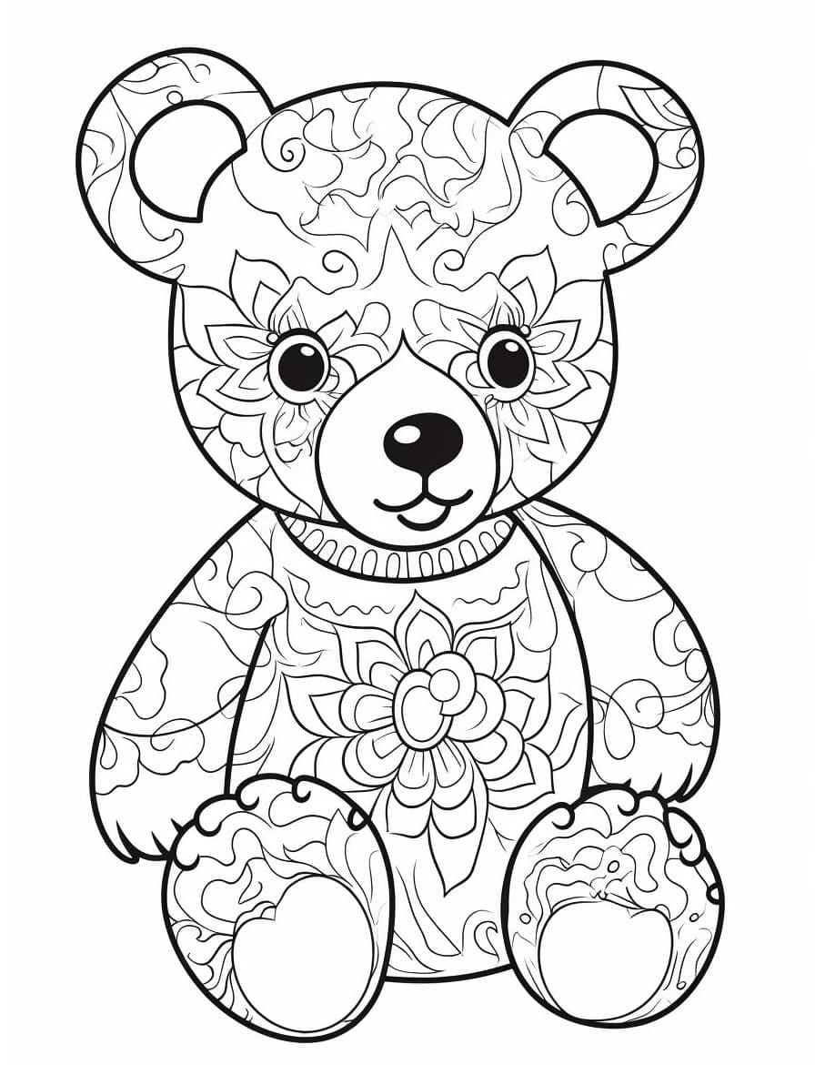 Kunst Bamse fargelegging