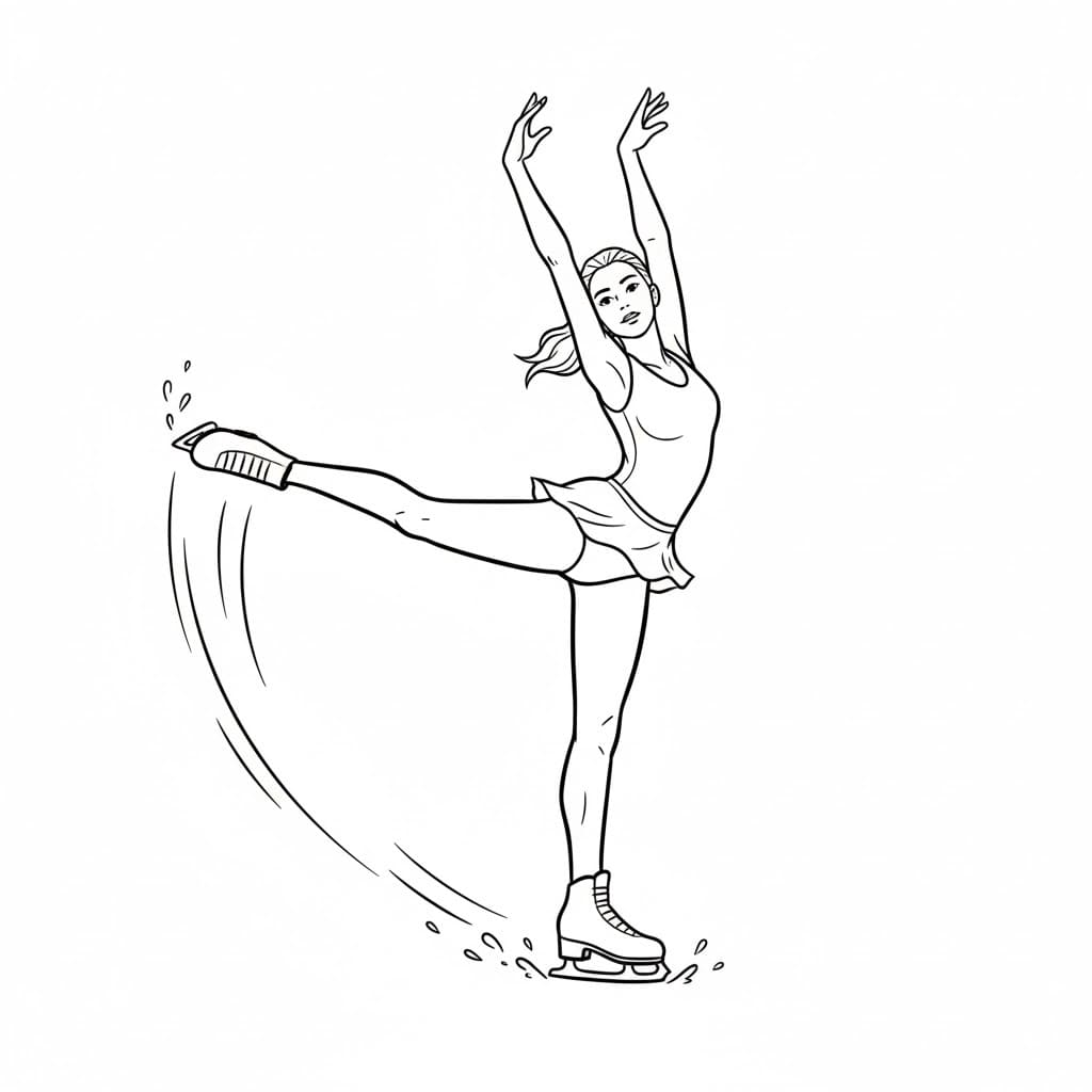 Kunstløper spinning fargelegging