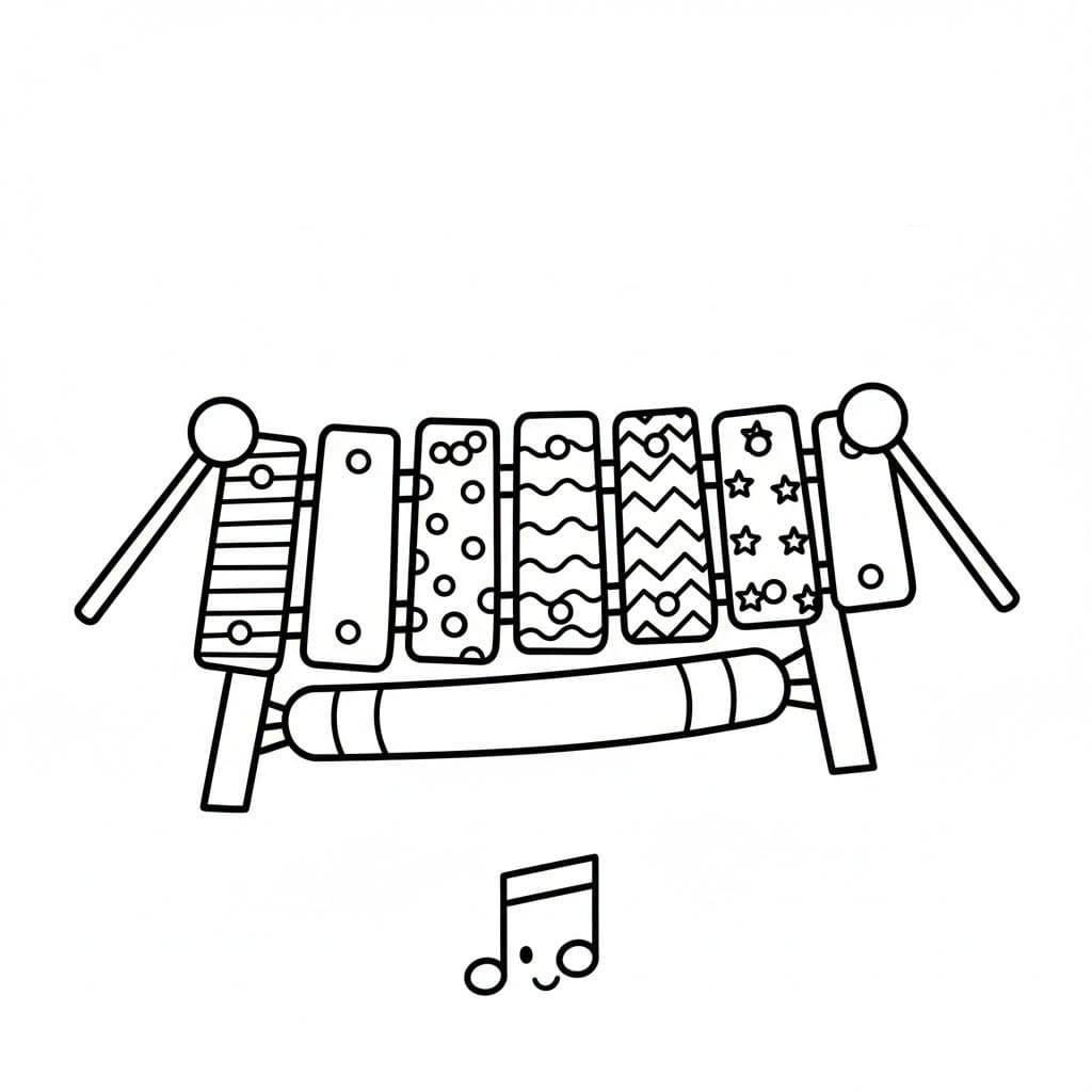 Kunstnerisk xylofon fargelegging