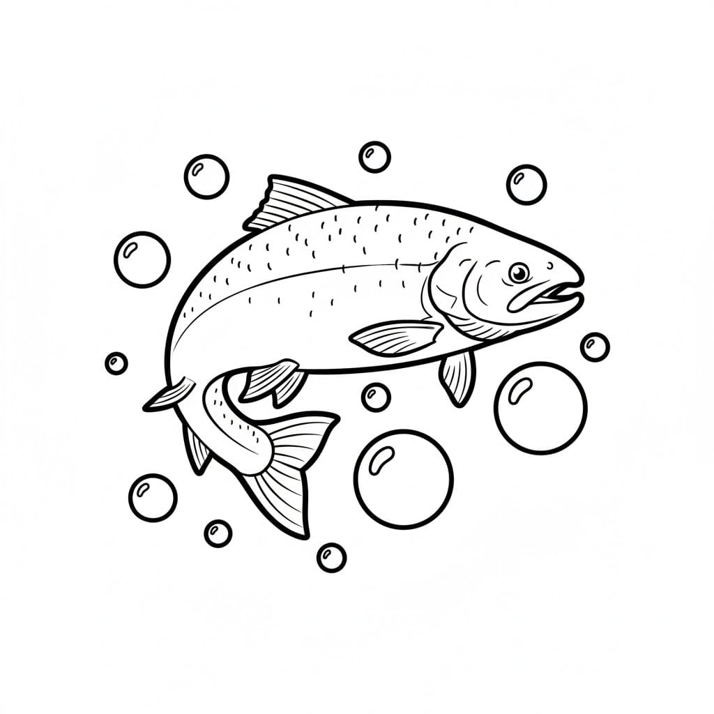 Laks med kjeft fargelegging