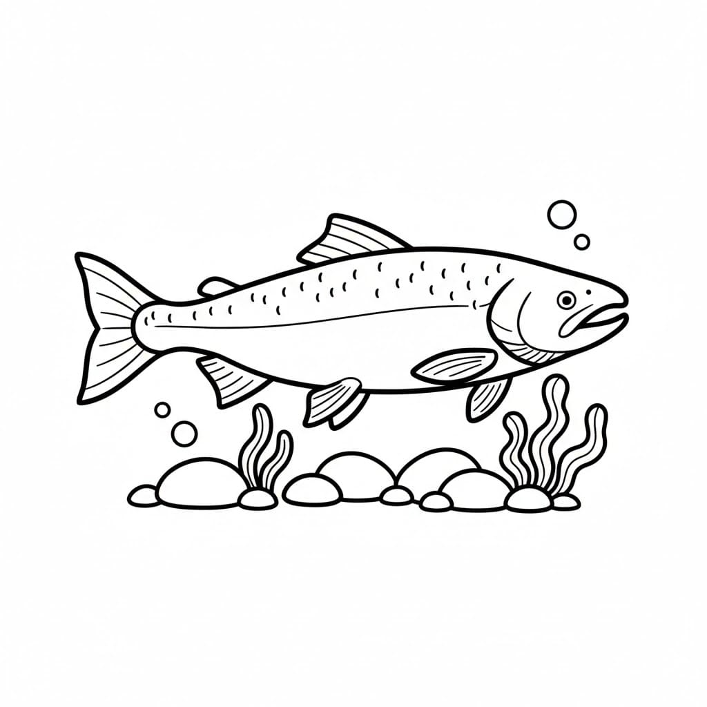 Laks på havbunnen fargelegging