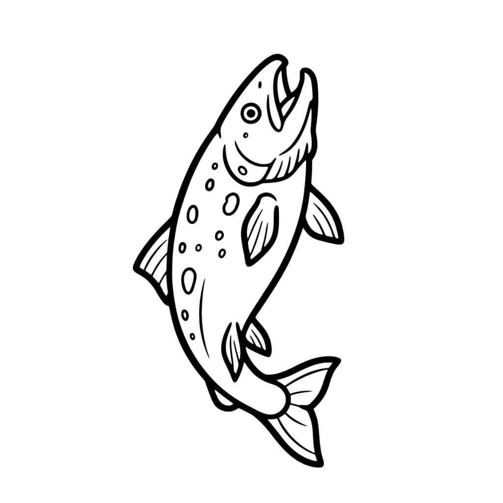 Laks ser opp på himmelen fargelegging