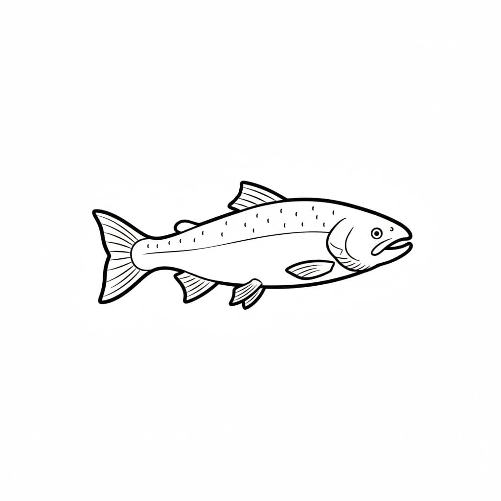 Laks ser sidelengs fargelegging