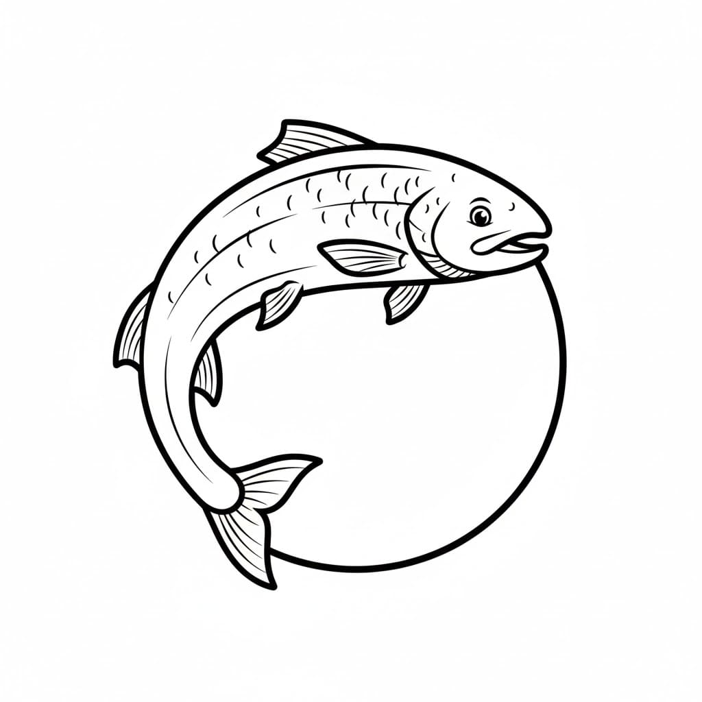 Laksen sirkler fargelegging