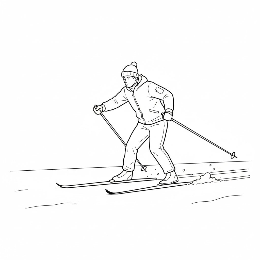 Langrennsløper fargelegging