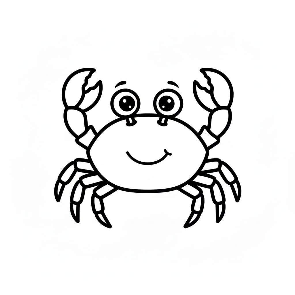 Latterkrabbe fargelegging