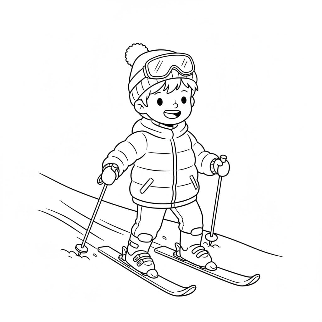 Ler etter å ha gått på ski fargelegging