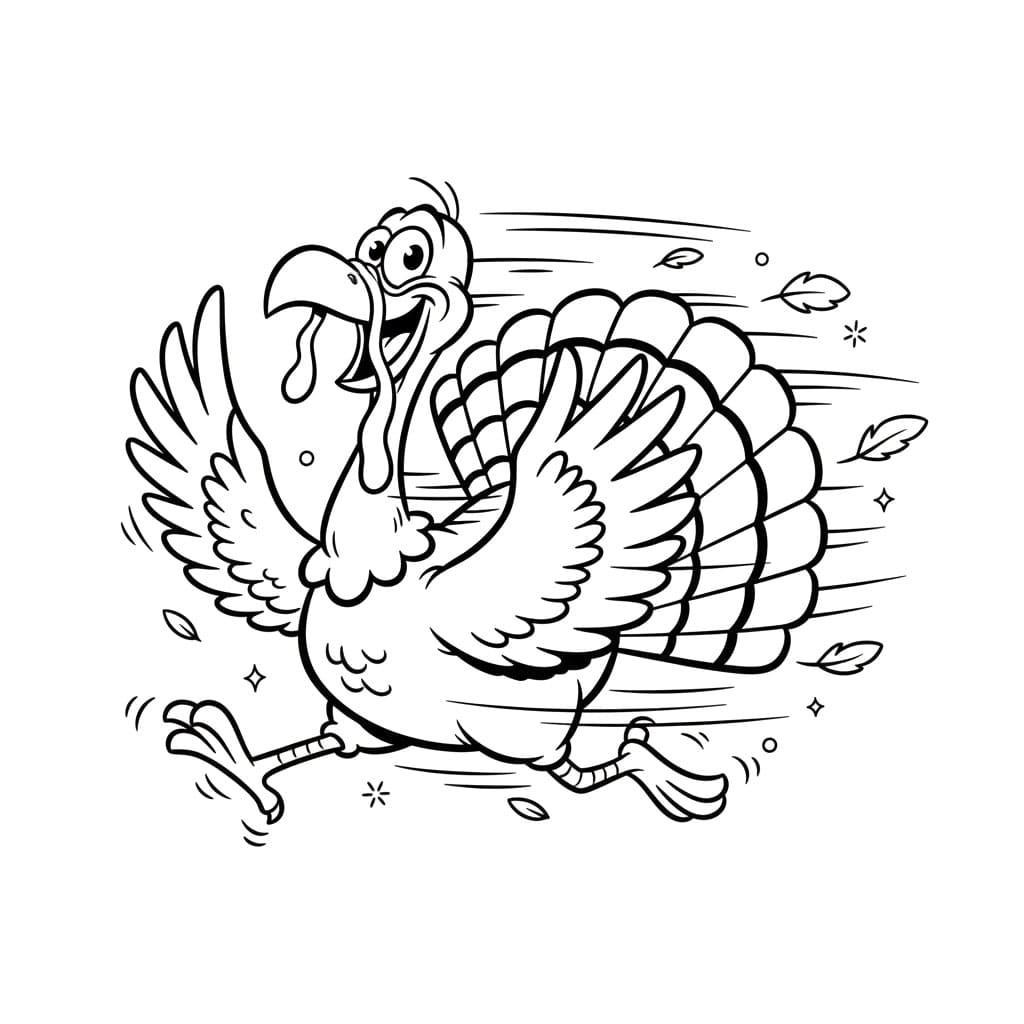 Løpende kalkun fargelegging