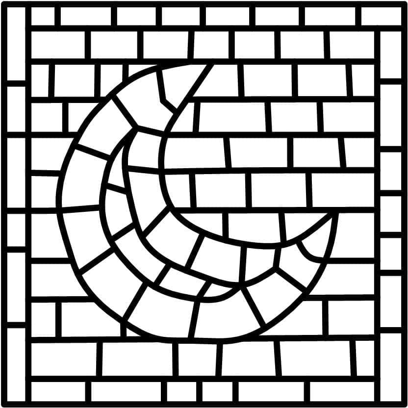 Månemosaikk fargelegging