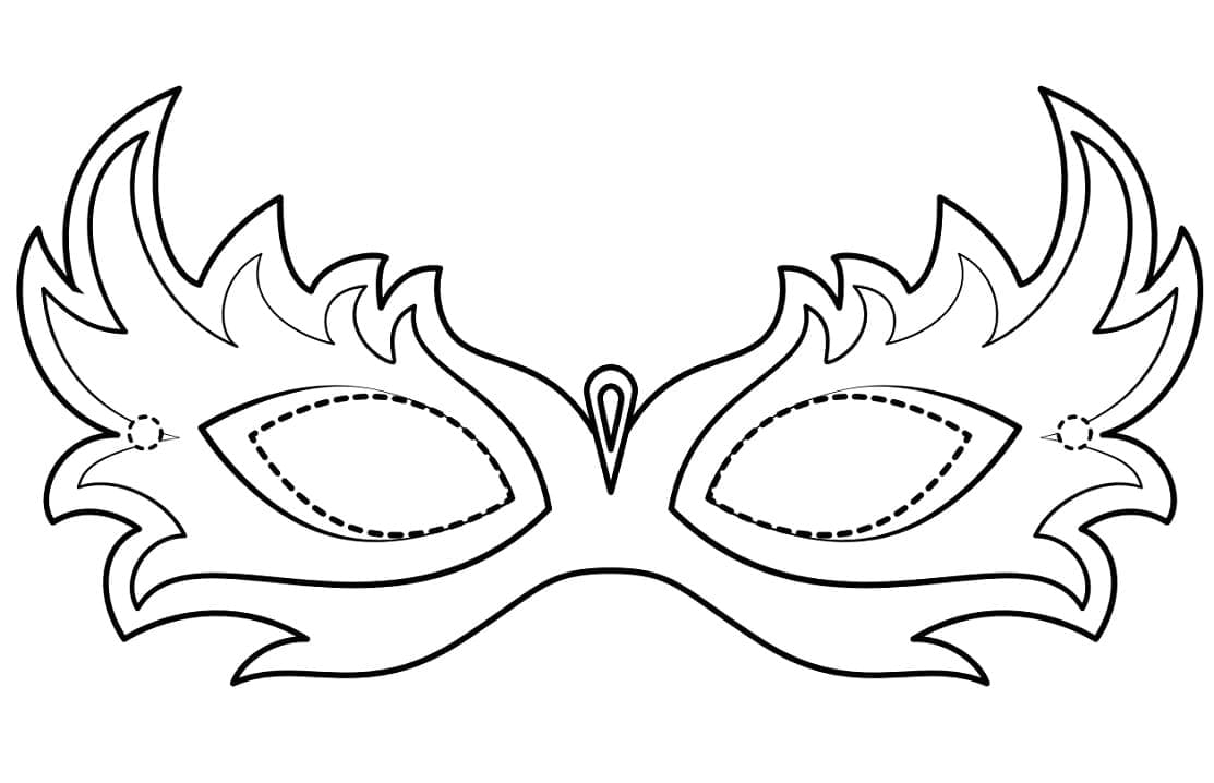 Mardi Gras maskemaske fargelegging