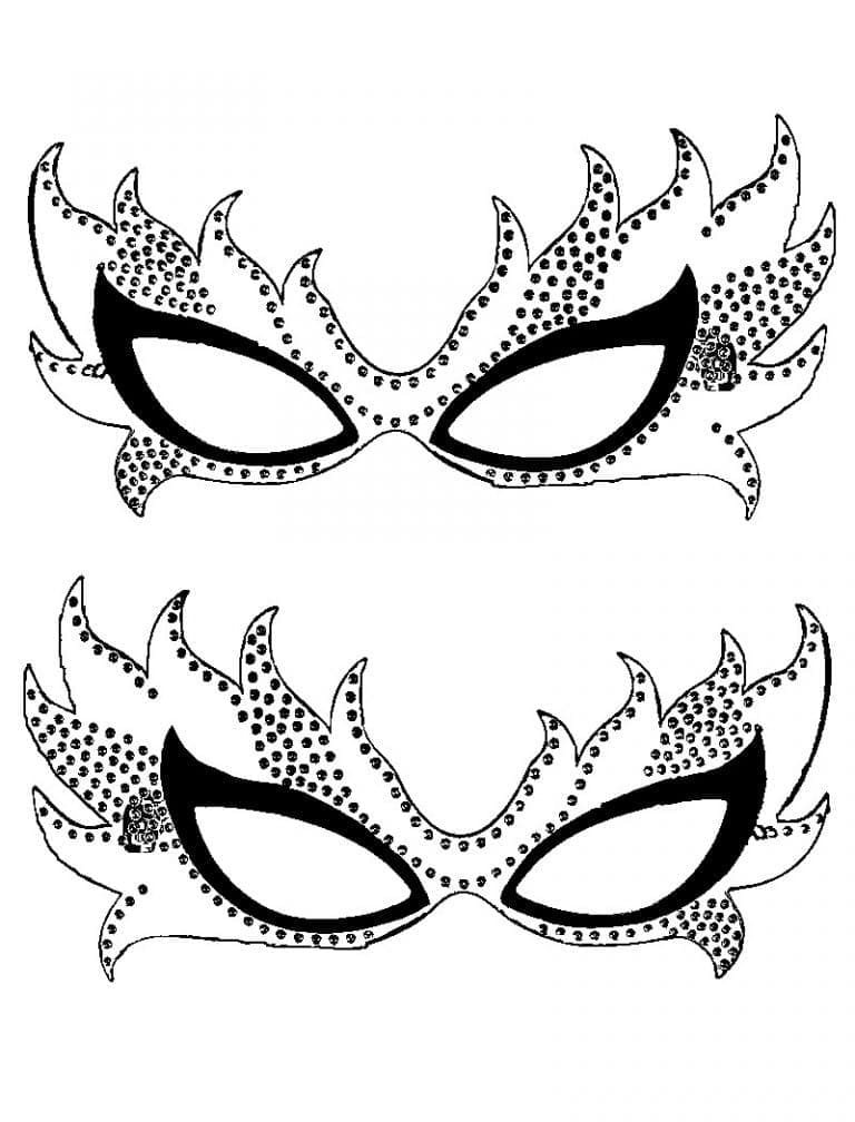 Mardi Gras masker fargelegging