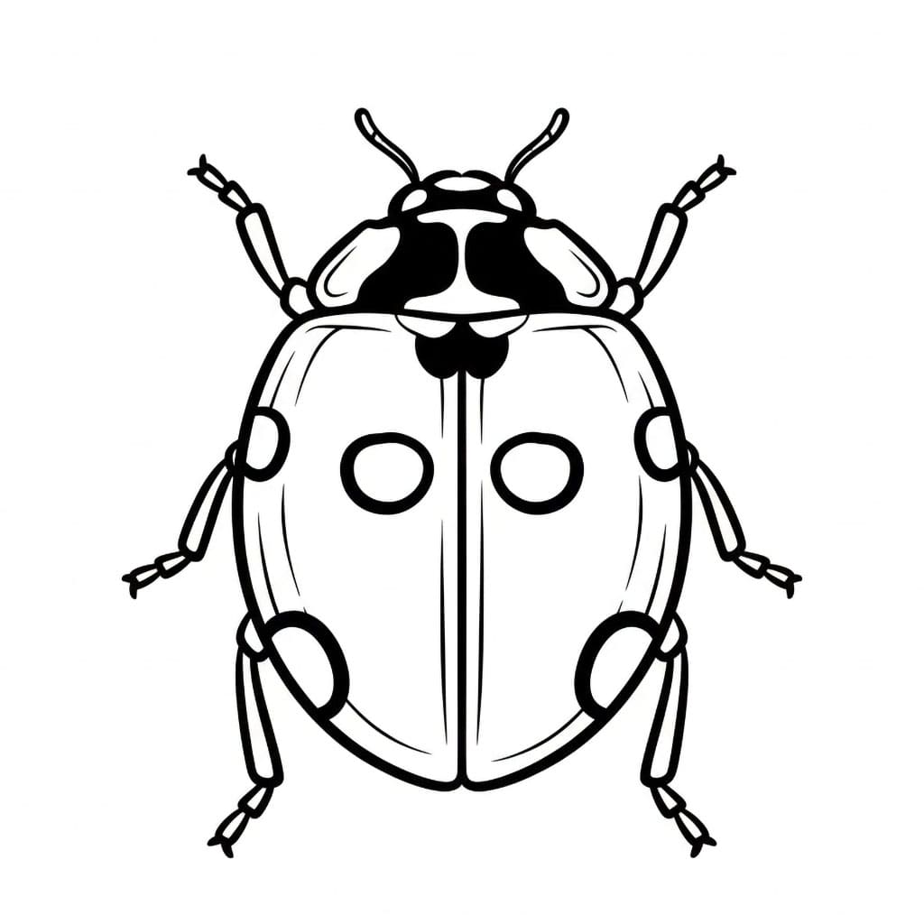 Marihøne ser oppover fargelegging