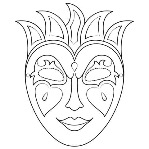 Maske Mardi Gras fargelegging