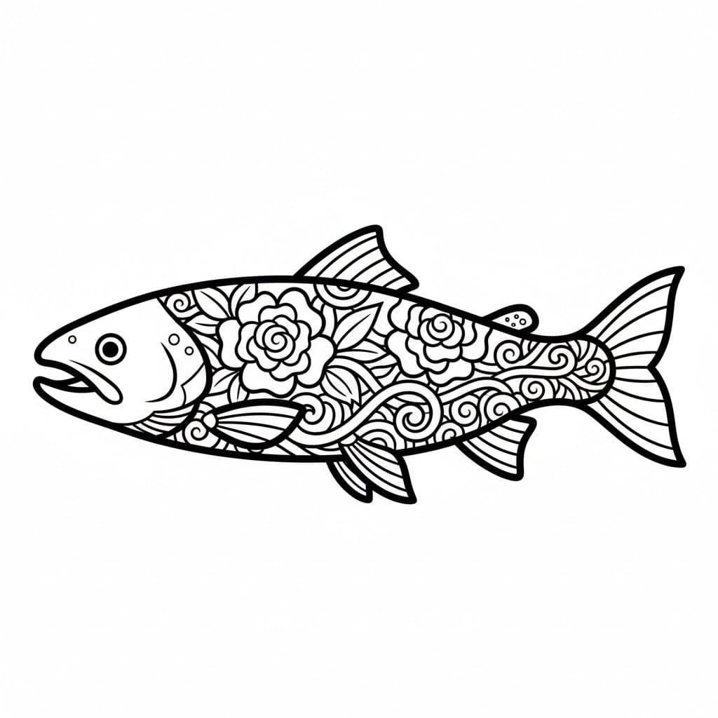 Mønstret laks fargelegging