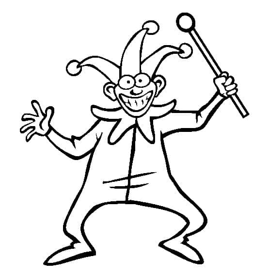 Morsom Mardi Gras narr fargelegging