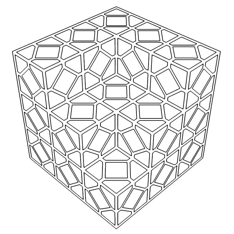 Mosaikkkube fargelegging