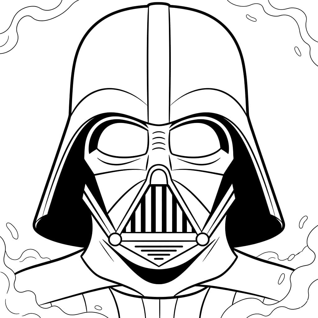 Nærbilde av Darth Vader fargelegging