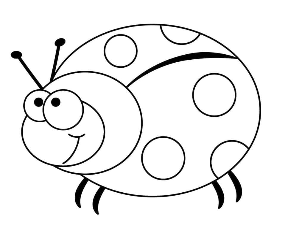 Nydelig liten marihøne fargelegging