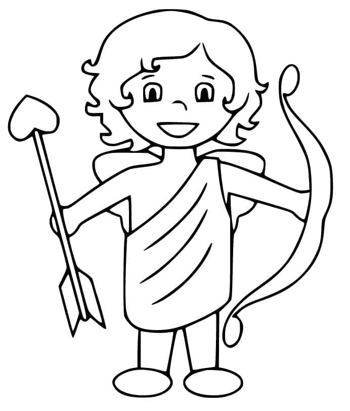 Nydelig Valentinsdag Amor fargelegging