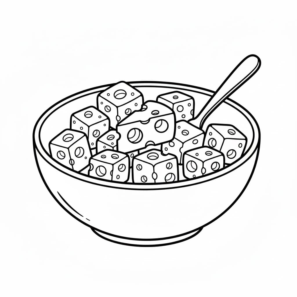 Ost i en bolle fargelegging