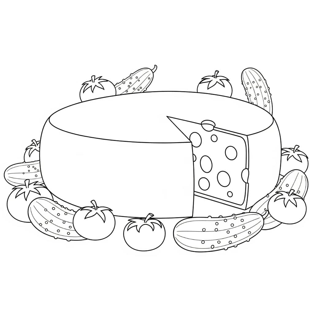 Ost og frukt fargelegging