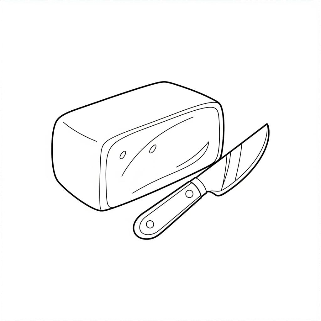 Ost og kniv fargelegging