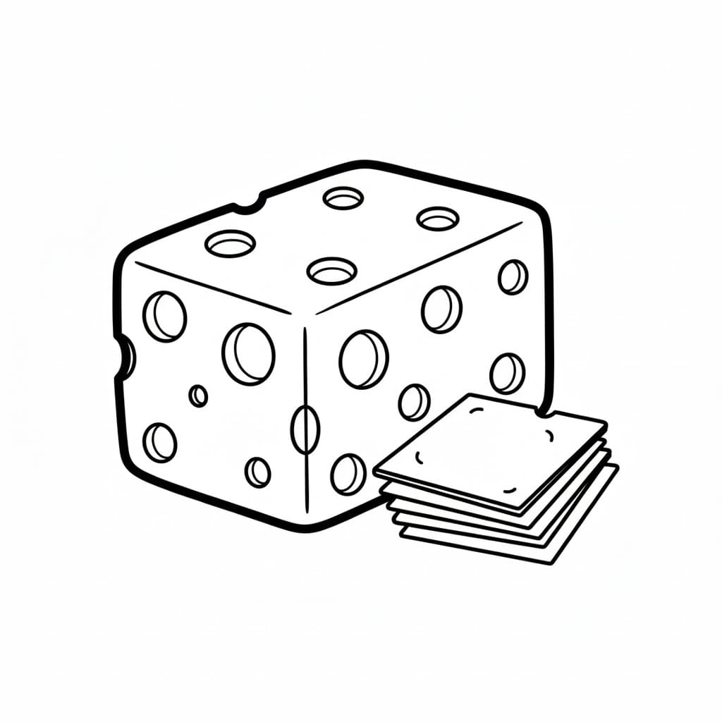 Ost og skiver fargelegging