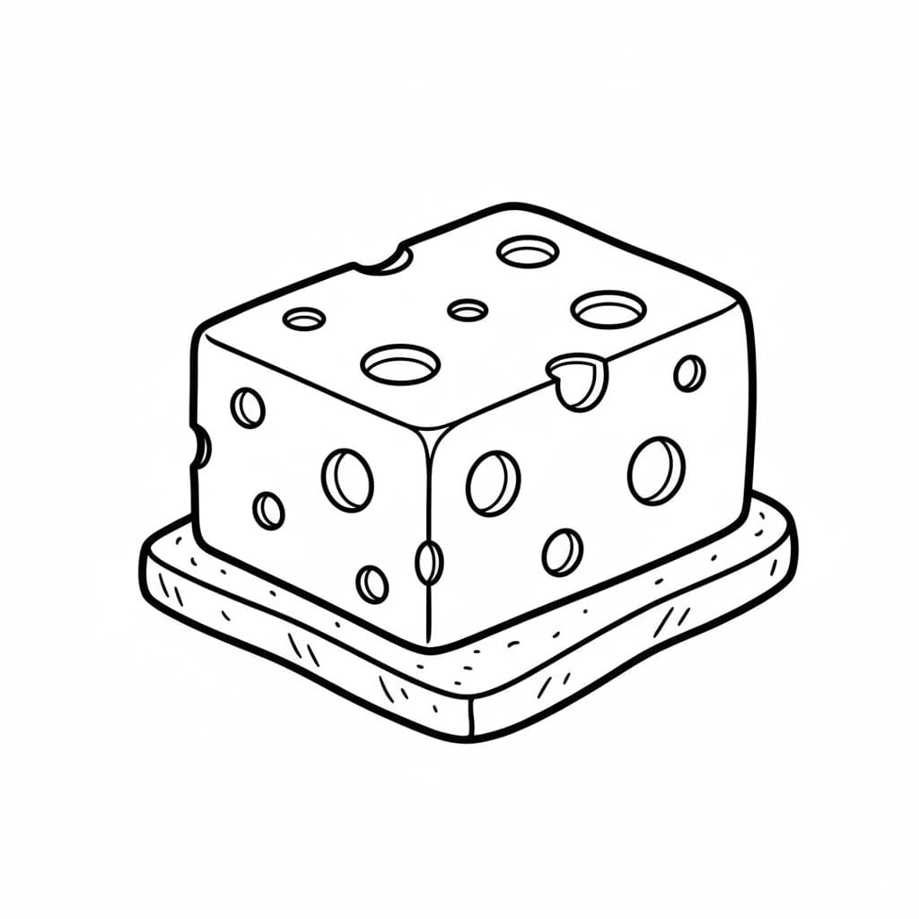 Ost på brød fargelegging