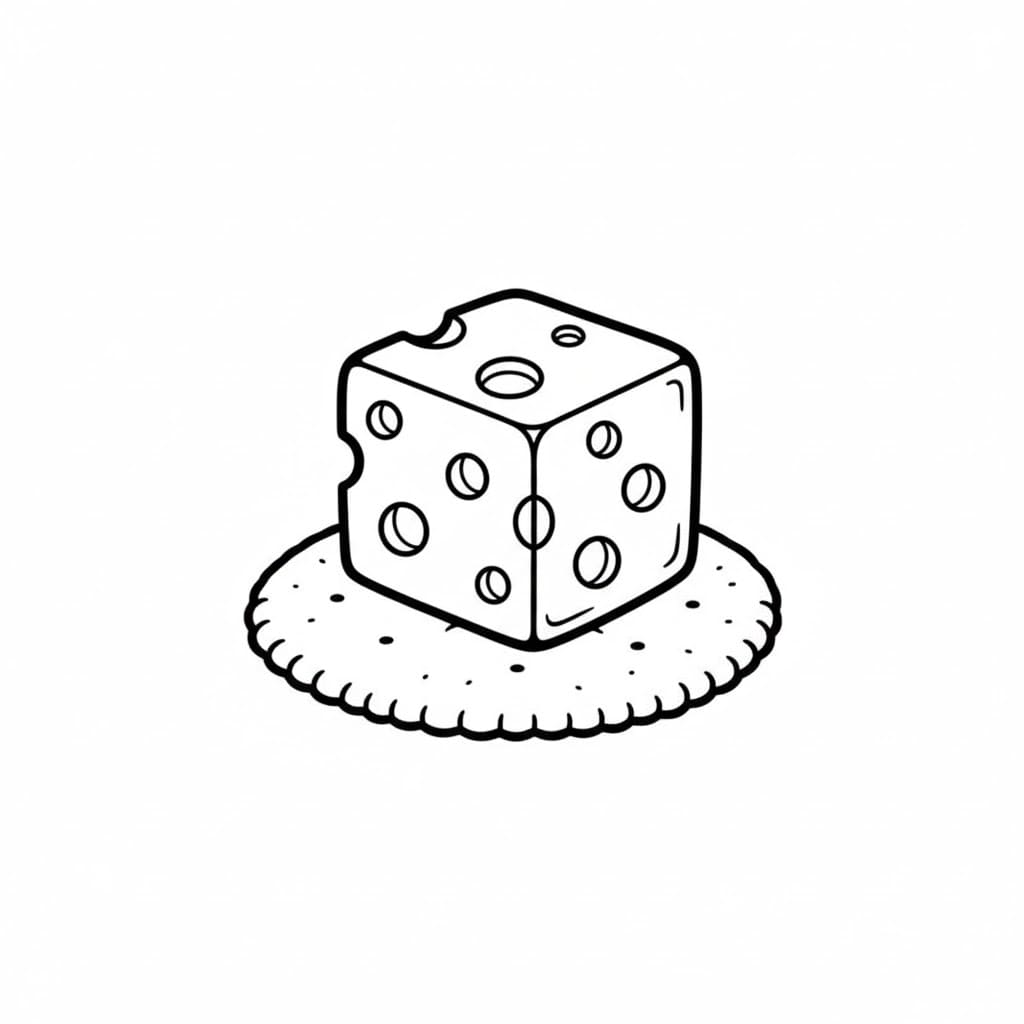 Ost på kjeks fargelegging