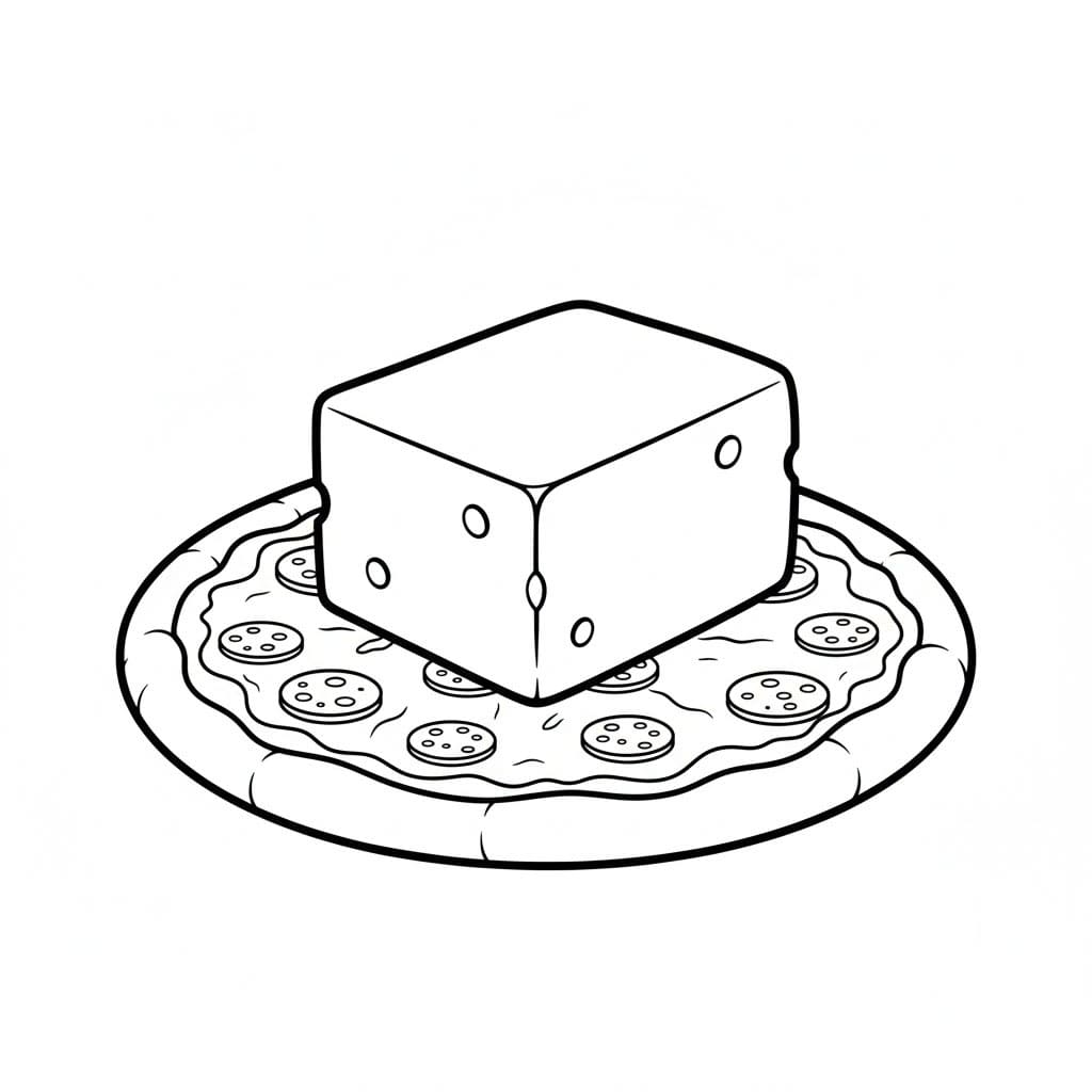 Ost på pizza fargelegging