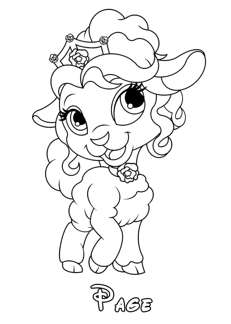 Page fra Palace Pets fargelegging