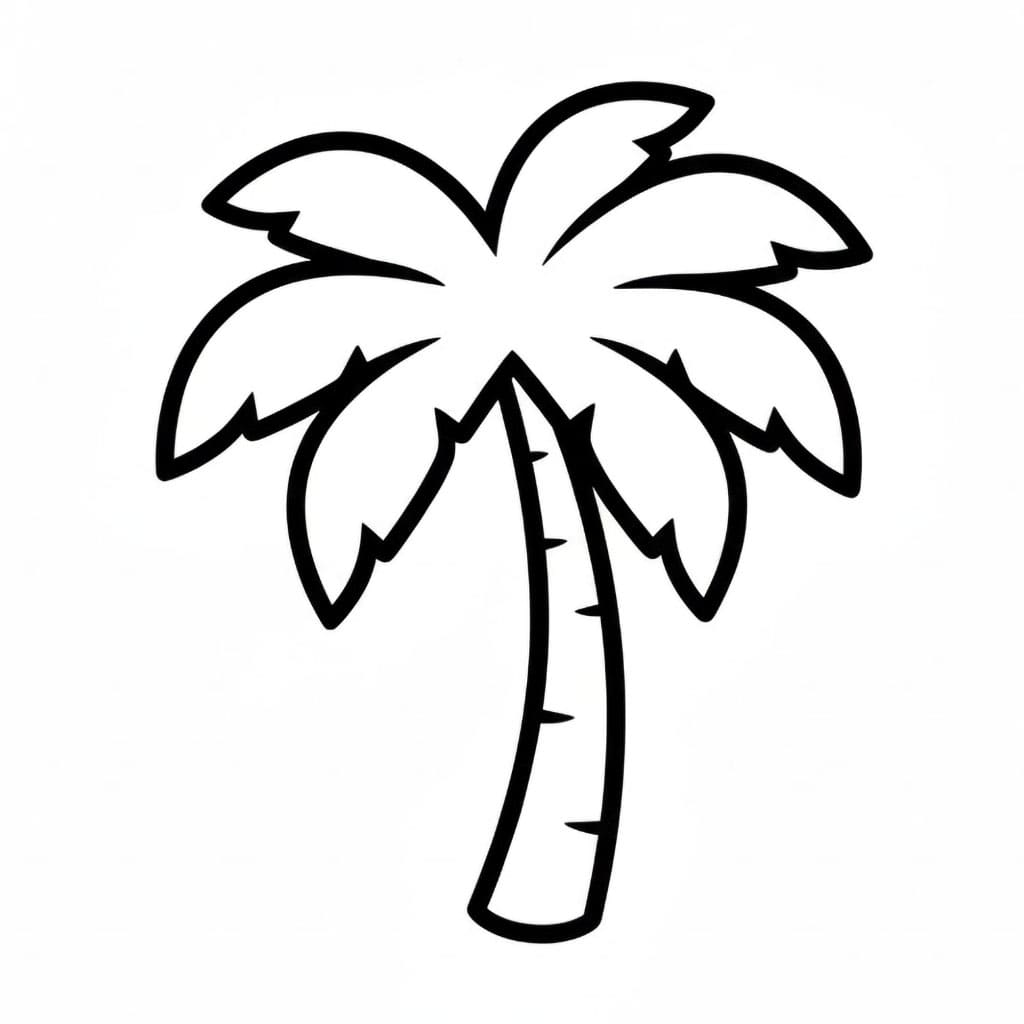 Palmetre animasjon fargelegging