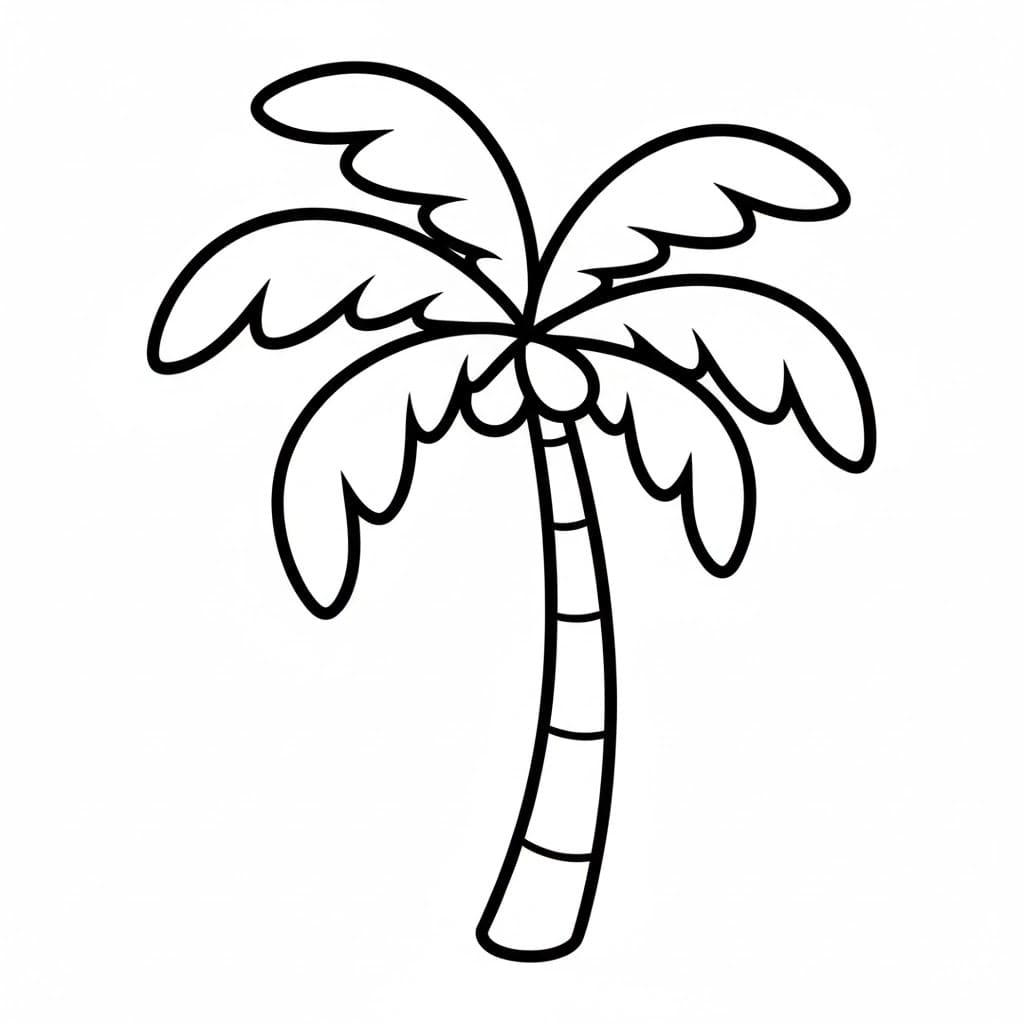 Palmetre i retrostil fargelegging