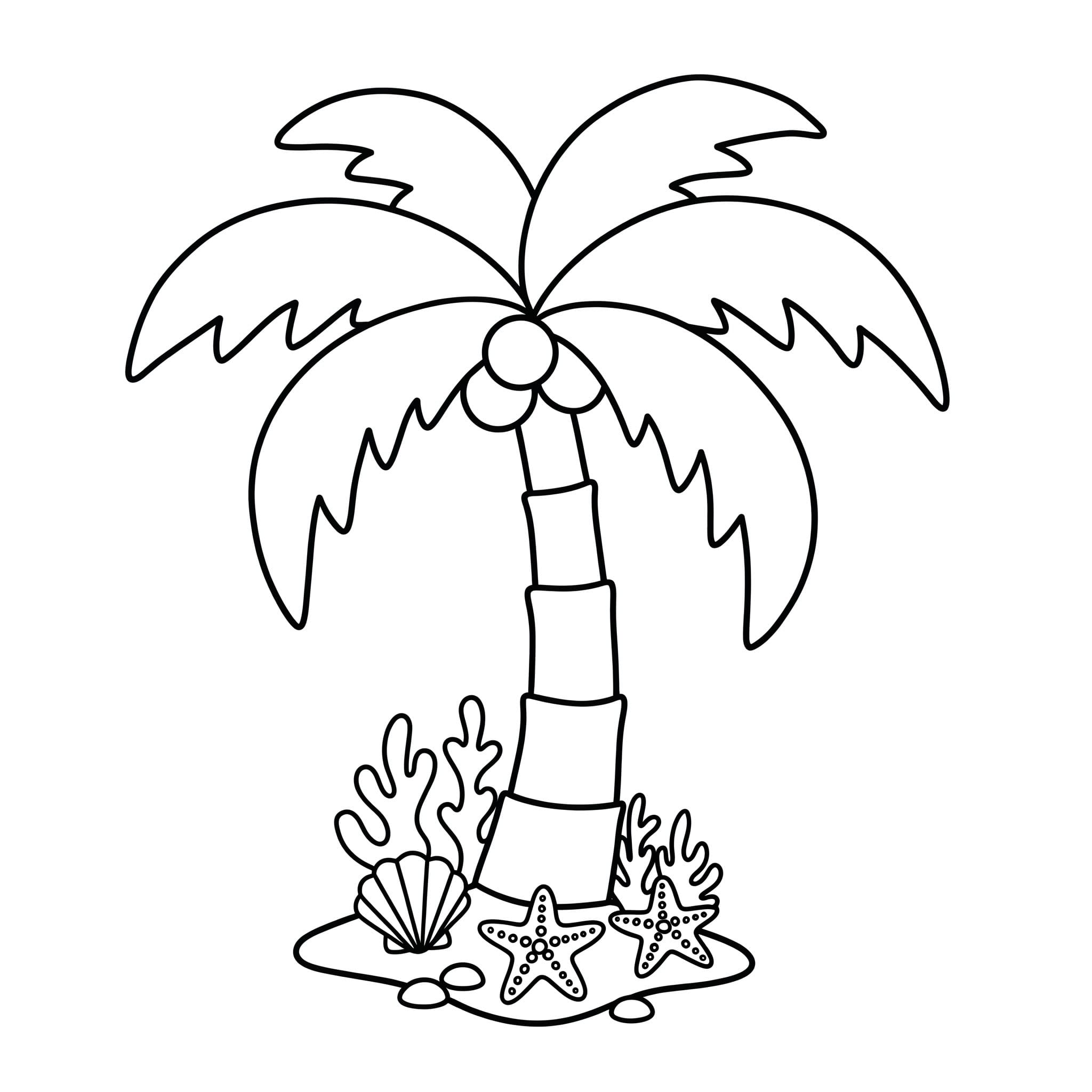 Palmetre og koraller fargelegging